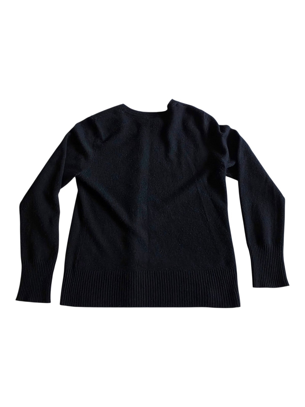 Apt. 9 100% Cashmere Black Button Front Cardigan Sweater - Picture 6 of 9